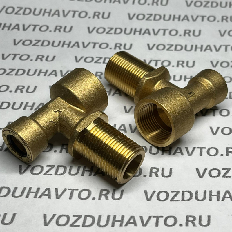 Фитинг тройник 12 -М20 - М22 вн. ТИСКОН (РОССИЯ) (аналог Camozzi 9410) фланцевый горизонтальный