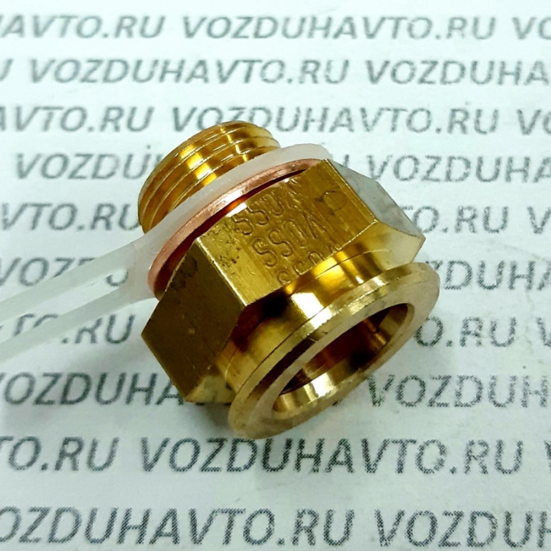 Штуцер соединительный М16х1,5х22 под конектор (Латунь) ( 5246014653) (657-М1616-000)