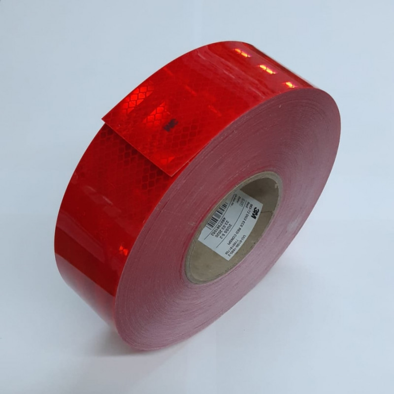 Светоотражающая самоклеющаяся лента "КРАСНАЯ" 3М 983 серия (50м х 50,8мм)