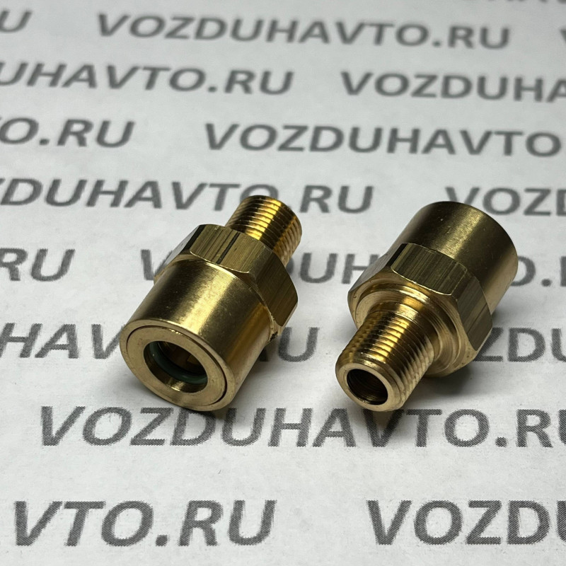 Фитинг прямой 08-1/8 (конус) ТИСКОН (РОССИЯ) (аналог Camozzi 9510 5-02)