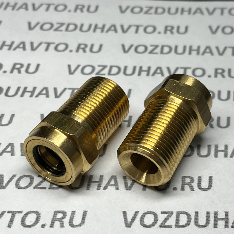 Фитинг прямой 12-М20 (длинная резьба) ТИСКОН (РОССИЯ) (аналог Camozzi 9590)