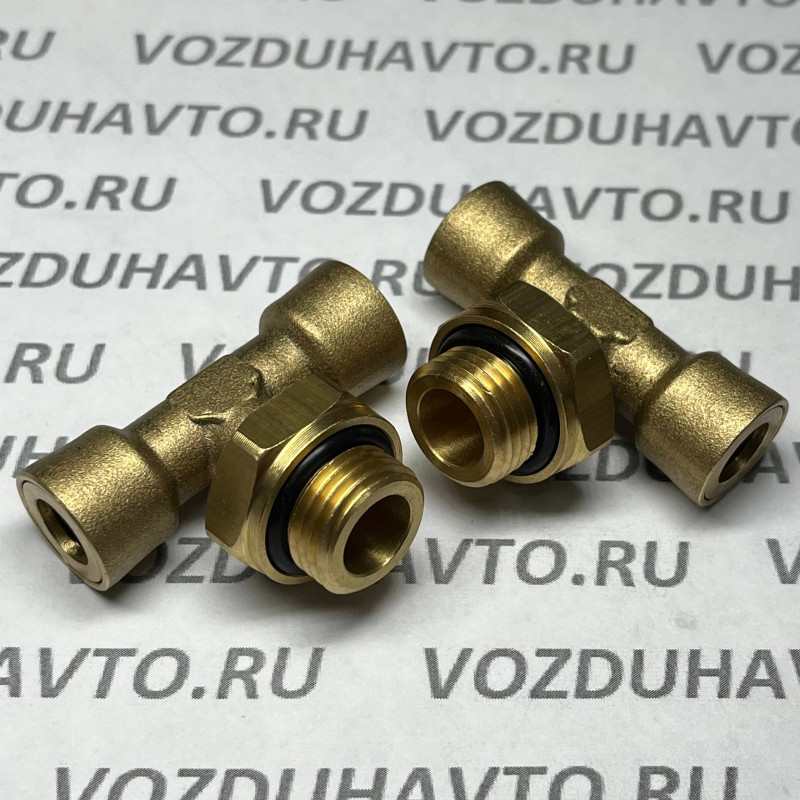 Фитинг тройник 08-М16-08 ТИСКОН (РОССИЯ) (аналог Camozzi 9412)