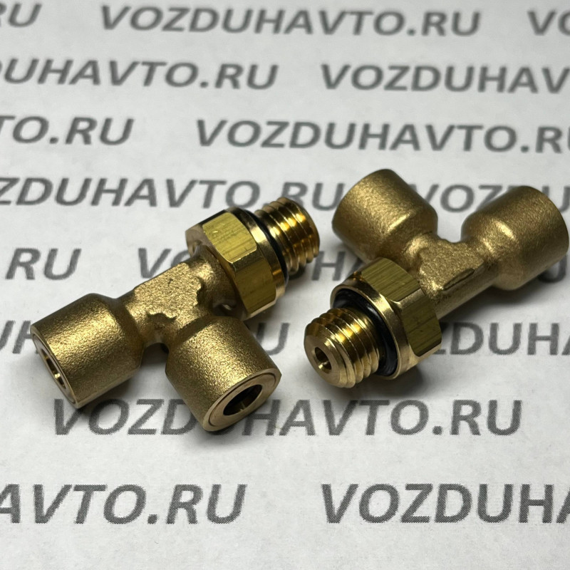 Фитинг тройник 06-06-М12 ТИСКОН (РОССИЯ) (аналог Camozzi 9422)