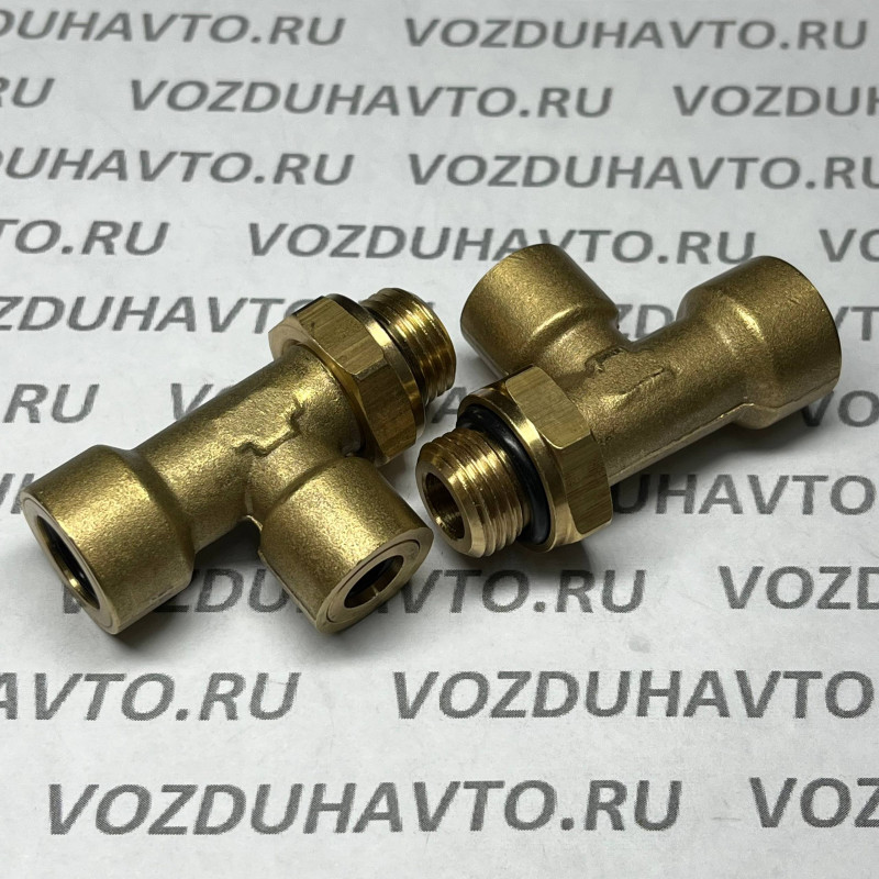 Фитинг тройник 12 - 8 - М16 ТИСКОН (РОССИЯ) (аналог Camozzi 9422)