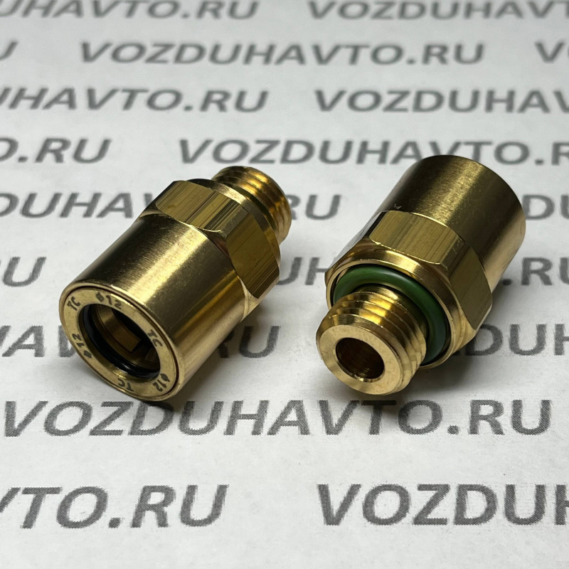 Фитинг прямой 12-М14 ТИСКОН (РОССИЯ) (аналог Camozzi 9512)