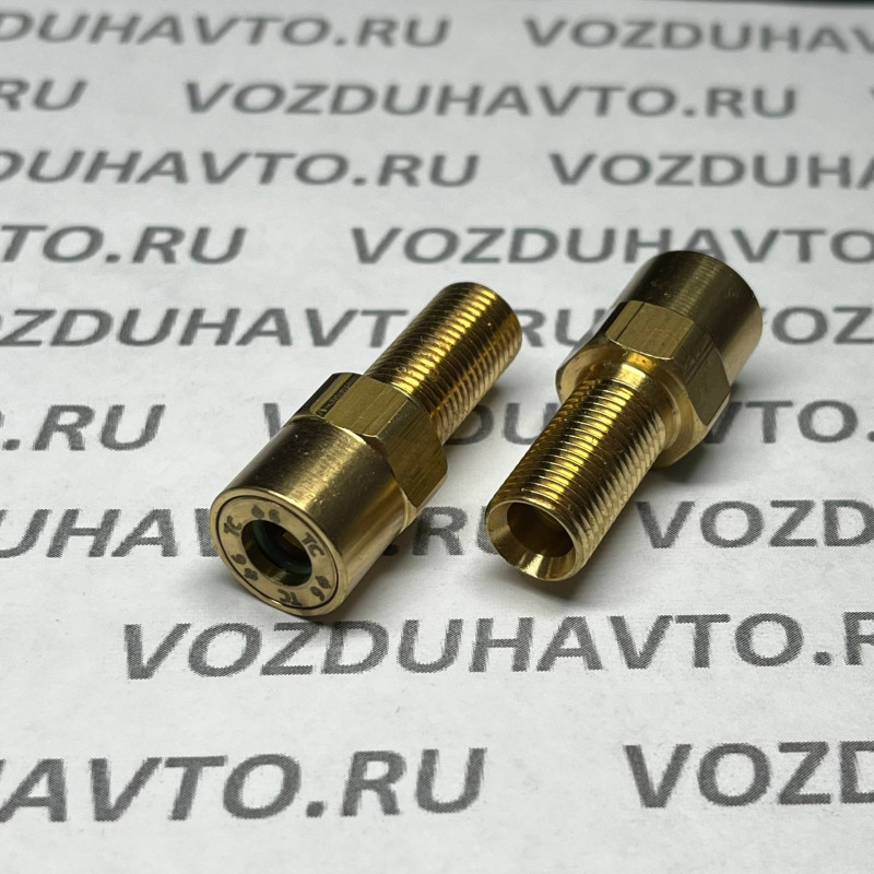 Фитинг прямой 06-М10*1 длинная резьба ТИСКОН (РОССИЯ) (аналог Camozzi 9590)