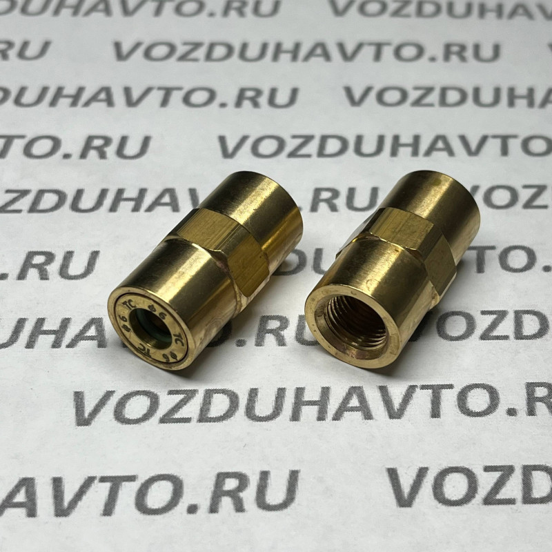 Фитинг прямой 06-М10*1 вн. ТИСКОН (РОССИЯ) (аналог Camozzi 9463)