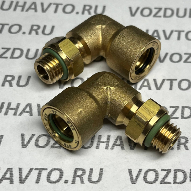 Фитинг угловой 12-М12 ТИСКОН (РОССИЯ) (аналог Camozzi 9502)