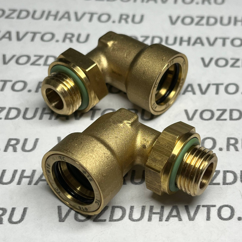 Фитинг угловой 16-М16 ТИСКОН (РОССИЯ) (аналог Camozzi 9502)