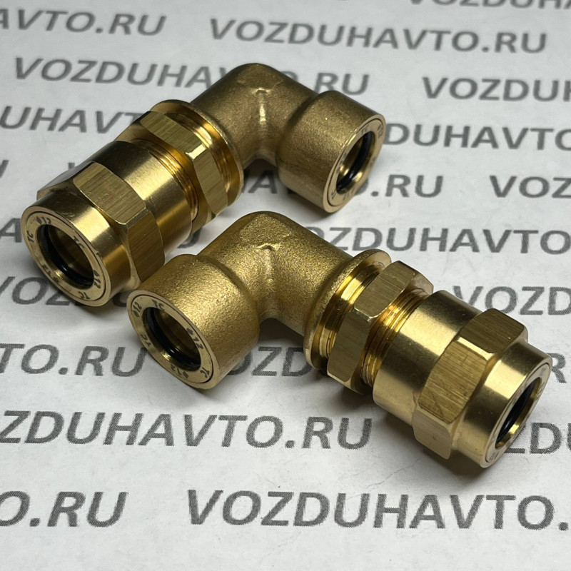 Фитинг угловой 12-М18*1 под трубку Ø12 ТИСКОН (РОССИЯ) (аналог Camozzi 9550)