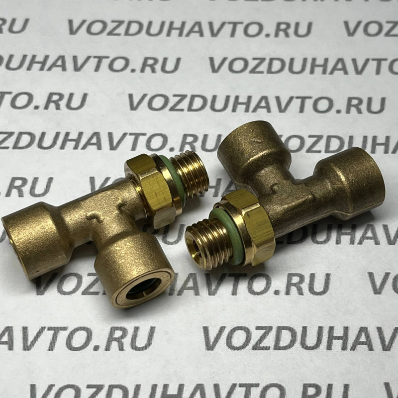 Фитинг тройник 08-08-М12 ТИСКОН (РОССИЯ) (аналог Camozzi 9422)