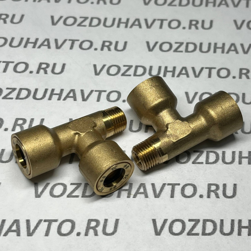 Фитинг тройник 08-08-1/8 (конус) ТИСКОН (РОССИЯ) (аналог Camozzi 9420)