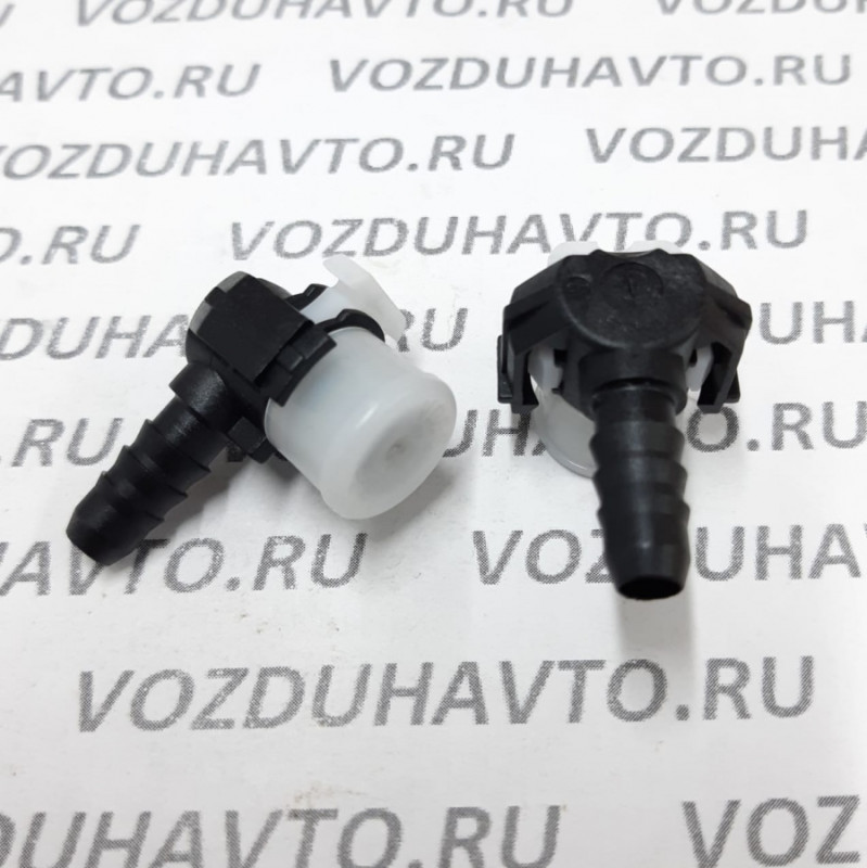 Фитинг наконечник пластик Ф 8 угловой/конектор быстросъем/конвейерный