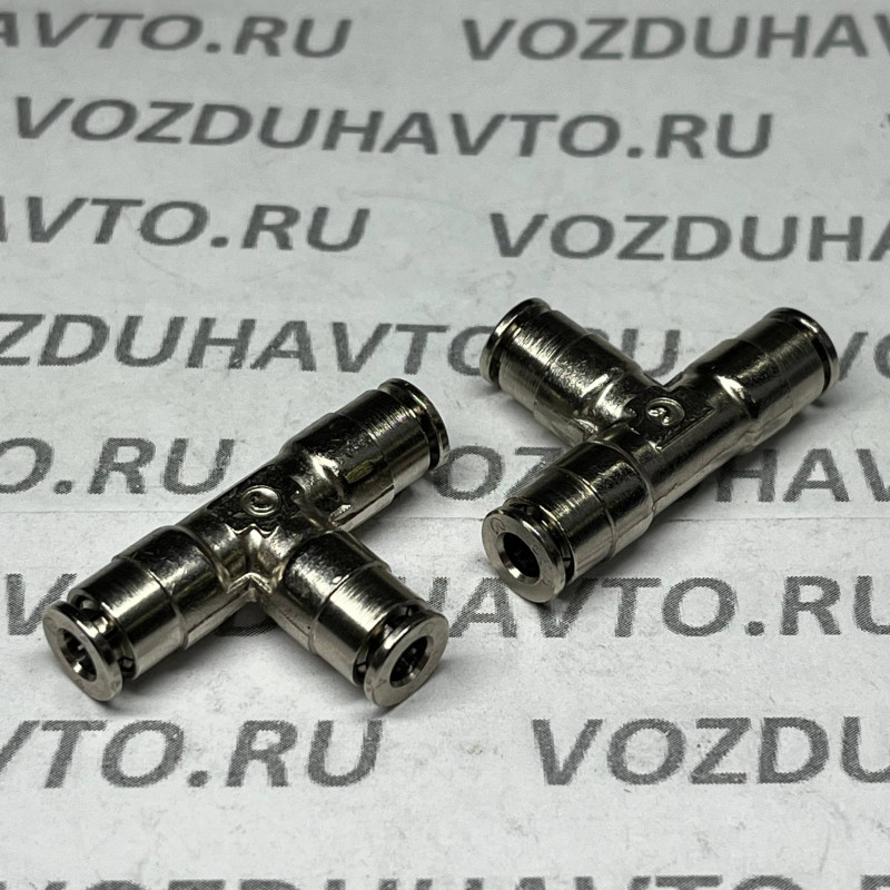 Фитинг тройник 4-4-4 Camozzi 6540 4 Никель