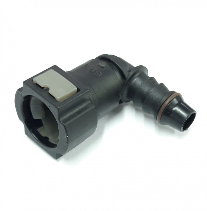 Штуцер топливный D7.89 под трубку 8мм угловой